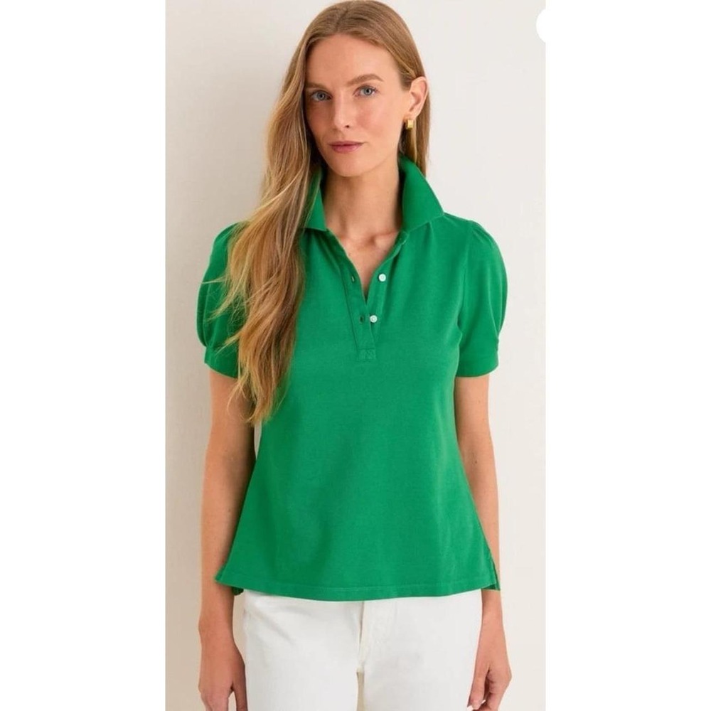Women's Tuckernuck Green Short Sleeve Polo Shirt